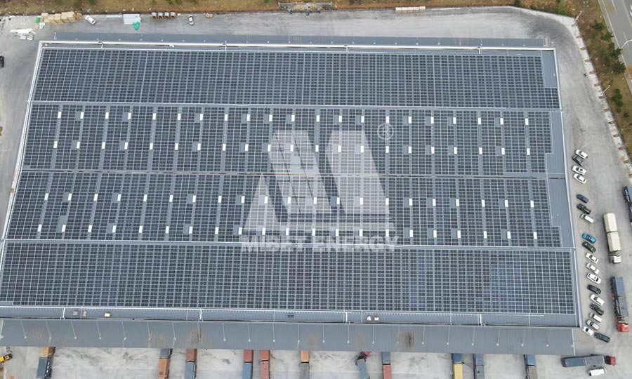 山東濟南彩鋼瓦屋頂光伏系統(tǒng)項目-2