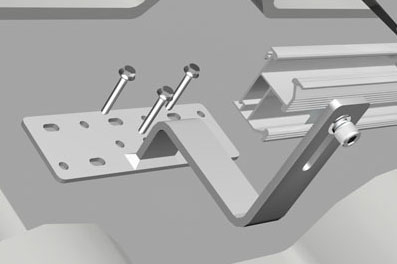 瓦屋頂太陽(yáng)能電池板掛鉤和支架系統(tǒng)