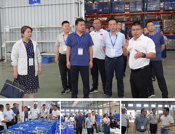 領(lǐng)導(dǎo)一行參觀(guān)了邁貝特產(chǎn)品展廳和車(chē)間